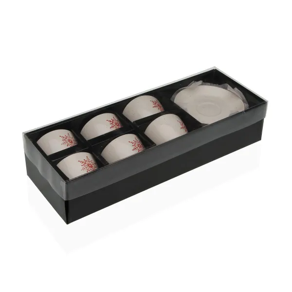 Set of 6 Cups with Plate Versa Yule Stoneware