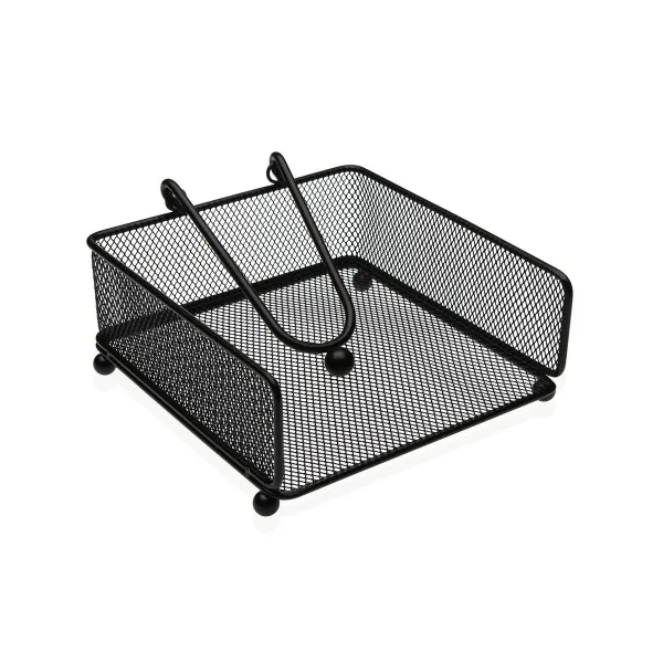 Napkin holder Versa Black Steel Iron 17,5 X 9 X 18 CM
