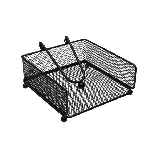 Napkin holder Versa Black Steel Iron 17,5 X 9 X 18 CM