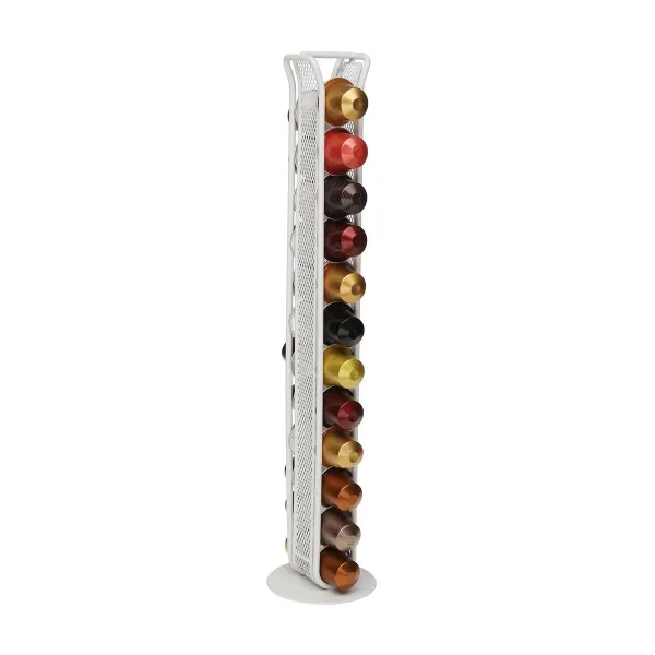 Capsule holder Versa White Iron 7,5 X 33,6 X 7,5 CM Nespresso