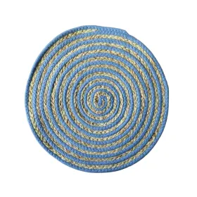 Table Mat Versa Blue Polyester Cotton 38 x 1 x 38 cm