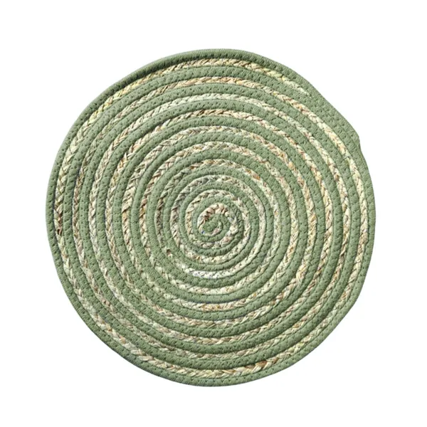 Table Mat Versa Green Polyester Cotton 38 x 1 x 38 cm