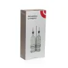Oil and Vinegar Set Versa Metal Glass 500 ml 7,5 X 33,5 X 15,5 CM
