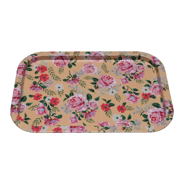 Tray Versa Metal 23 X 1,5 X 34 CM Flowers