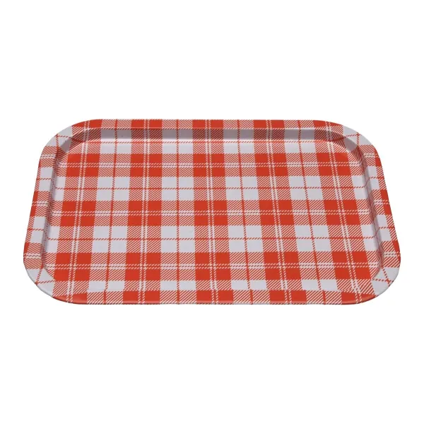 Tarjotin Versa Vichy Oranssi Metalli 23 X 1,5 X 34 CM