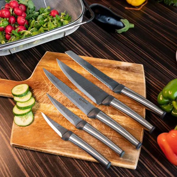 Alpina - Stainless steel knife set 5 pcs.