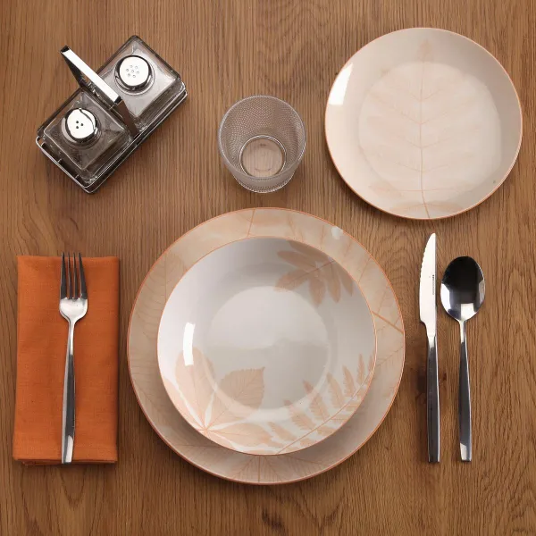 Māla trauki Versa Aylen Bēšs Porcelāns 18 Daudzums
