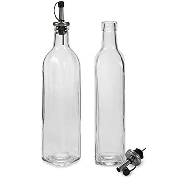 Eļļas un etiķa komplekts Vivalto Caurspīdīgs Stikls Silikona 500 ml 5,7 x 29,5 x 5,7 cm 12 x 31 x 6 cm 2 gb.