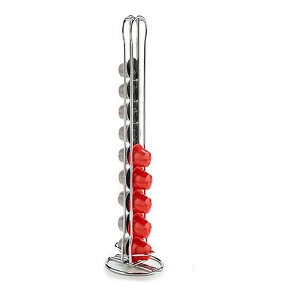Подставка для 20 кофейных капсул Kinvara Серебристый Серебряный Нержавеющая сталь Сталь 10 x 37,5 x 9 cm