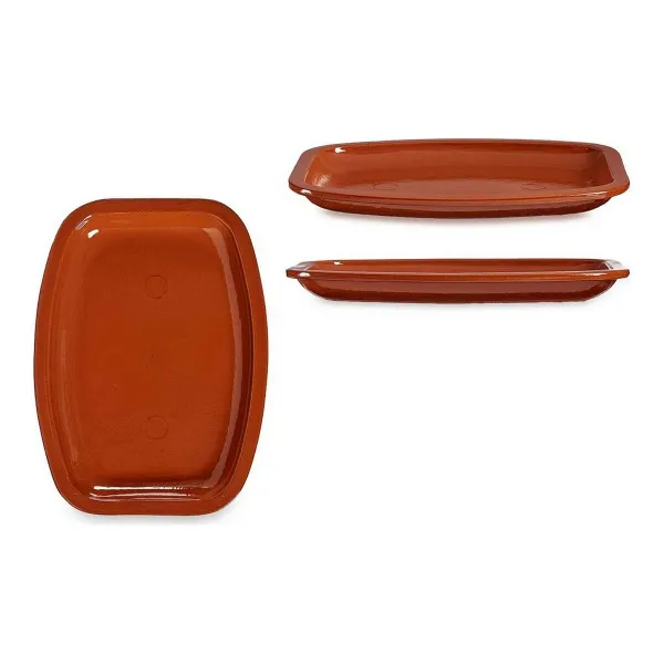 Tarjotin La Dehesa Hunaja Poltettu savi 35 x 20,8 x 25,5 cm 35 x 3,5 x 25,5 cm