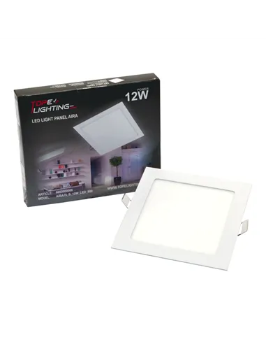 Recessed square LED panel "AIRA" 12W