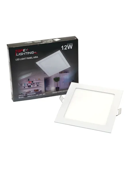 Recessed square LED panel "AIRA" 12W