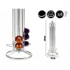 Подставка для 36 кофейных капсул Kinvara Nespresso Серебристый Серебряный Металл 13 x 39 x 13 cm Вращающийся 36 Предметы