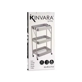 Передвижная тумба Kinvara Серый Сталь Пластик 29,5 x 78,5 x 45,5 cm
