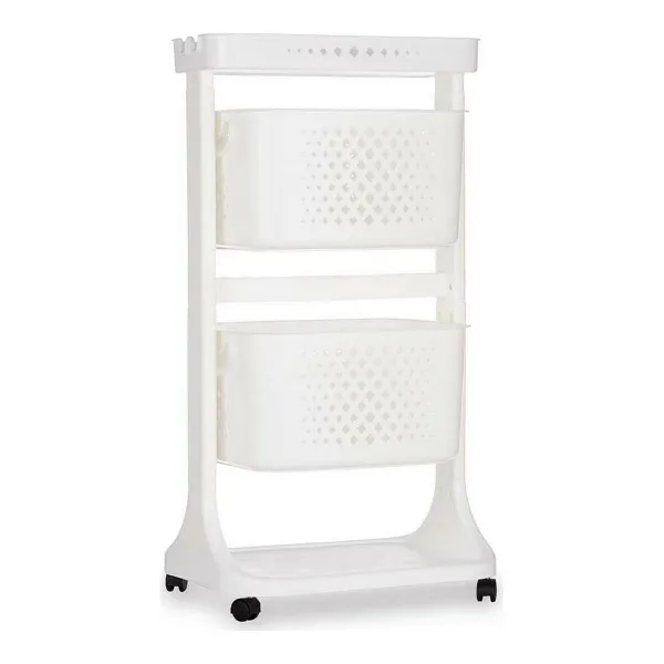 Daržovių vežimėlis Kinvara Balta polipropileno Plastmasinis 33 x 83,5 x 42 cm 35 x 82 x 43 cm