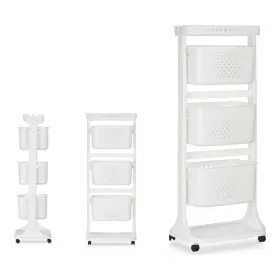 Daržovių vežimėlis Kinvara Balta polipropileno Plastmasinis 33 x 112 x 41 cm 33 x 11,2 x 42 cm