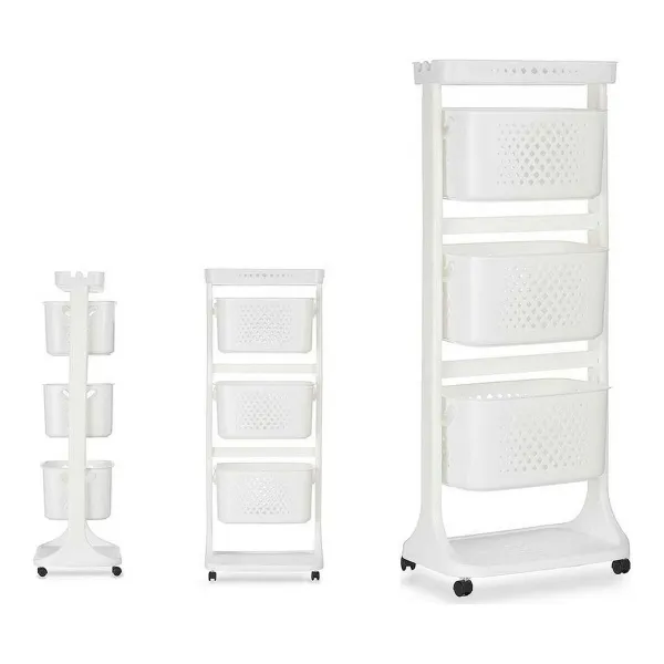 Kasviskärry Kinvara Valkoinen polypropeeni Muovinen 33 x 112 x 41 cm 33 x 11,2 x 42 cm