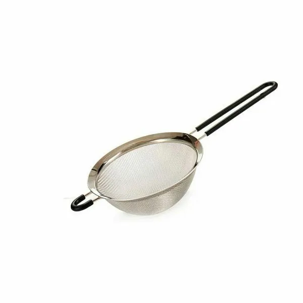 Strainer Kinvara Black Grey Silicone Stainless steel Ø 12 cm 27 x 4,5 x 12 cm 12 x 24 x 4,5 cm (24 Units)