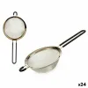 Strainer Kinvara Black Silver Silicone Stainless steel Ø 14 cm 14 x 5,5 x 32,5 cm 14 x 32,5 x 5,5 cm (24 Units)