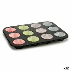 Kēksu Paplāte Kinvara Zils Melns Sarkans Zaļš Violets Daudzkrāsains 7 x 7 x 3 cm 35 x 3 x 26,5 cm Trauks cepšanai (12 gb.)