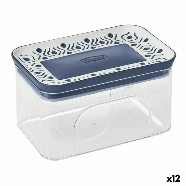 Purkki Stefanplast Sininen Muovinen 700 ml 10,3 x 8 x 15,5 cm Ilmatiivis (12 osaa)