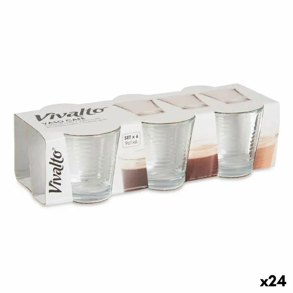 Набор стаканов Vivalto Прозрачный Cтекло 90 ml (24 штук)