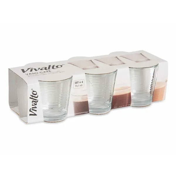 Набор стаканов Vivalto Прозрачный Cтекло 90 ml (24 штук)