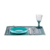 Flat Plate Vivalto Turquoise Glass 21 x 2 x 21 cm (6 Units)
