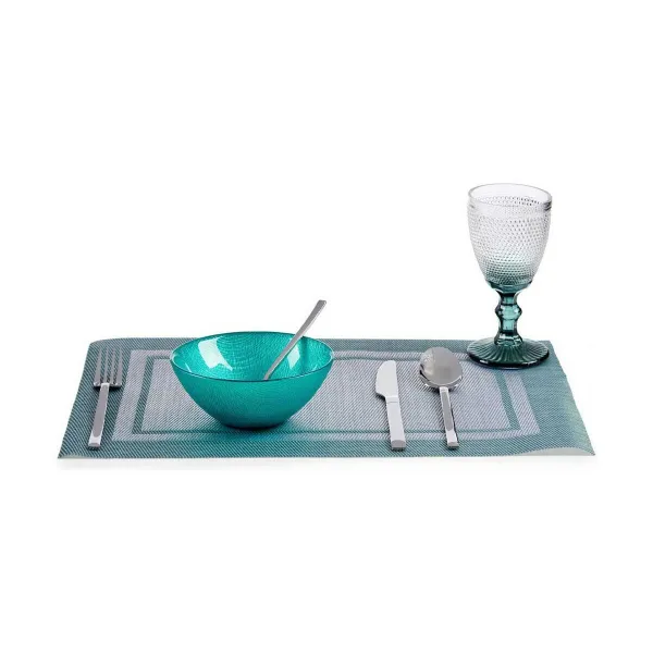 Bowl Vivalto Turquoise Glass Ø 15 cm (6 Units)