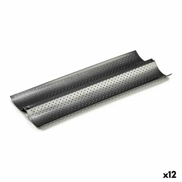 Patonkimuotti Kinvara Tumman harmaa Metalli Hiiliteräs 16 x 2,5 x 38 cm Leipä (12 osaa)