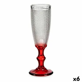Samppanjalasi Vivalto Punainen Läpinäkyvä Lasi 180 ml Pisteet (6 osaa)