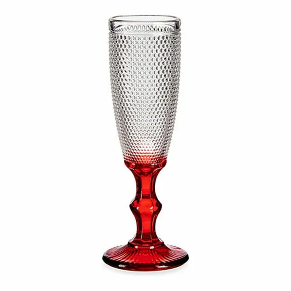 Бокал для шампанского Vivalto Красный Прозрачный Cтекло 180 ml Очки (6 штук)