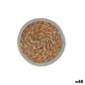 Stalo kilimėlis Gift Decor Pilka Natūralus Natūralus pluoštas Ø 30 cm 30 x 1 x 30 cm (48 vnt.)