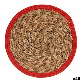 Stalo kilimėlis Gift Decor Raudona Natūralus Natūralus pluoštas 30 x 1 x 30 cm (48 vnt.)