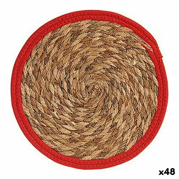 Stalo kilimėlis Gift Decor Raudona Natūralus Natūralus pluoštas 30 x 1 x 30 cm (48 vnt.)