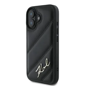 Karl Lagerfeld Quilted Signature - Case for iPhone 16 (black)