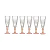 Champagne glass Vivalto Exotic Salmon Crystal 170 ml (6 Units)