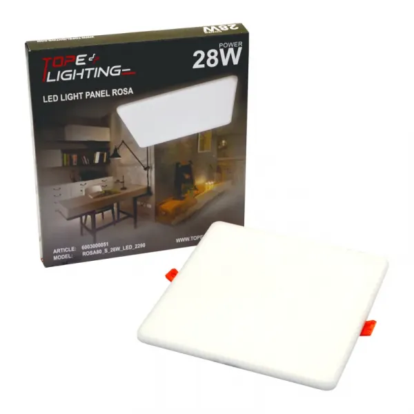 Recessed square LED panel "ROSA" 28W