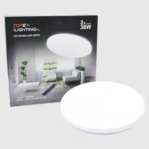 Round ceiling LED wall lamp "SOPOT" 2x36W