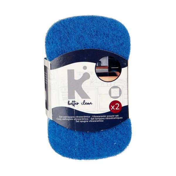 Set of scourers Blue Polyurethane 7 x 12,3 x 2,5 cm (32 Units)
