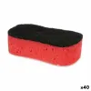 Mazgāšanas spilventiņš Melns Sarkans Poliuretāns Putas Abrazīvā šķiedra 7,3 x 4 x 12,3 cm (40 gb.)