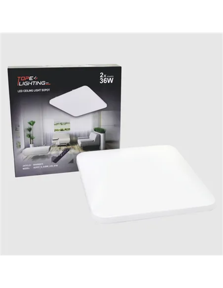 Square LED wall luminaire "SOPOT" 2x36W