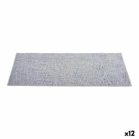 Stalo kilimėlis Kinvara Sidabras Plastmasinis 30 % Poliesteris 45 x 0,01 x 30 cm (12 vnt.)