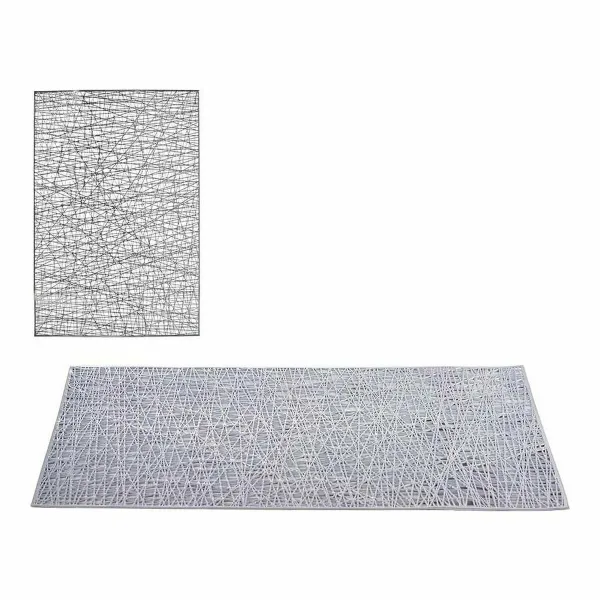 Stalo kilimėlis Kinvara Sidabras Plastmasinis 30 % Poliesteris 45 x 0,01 x 30 cm (12 vnt.)