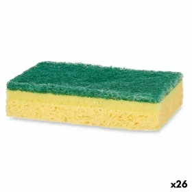 Набор мочалок Жёлтый Зеленый Целлюлоза Абразивное волокно 10,5 X 6,7 X 2,5 cm 10,8 x 13,3 x 2 cm (26 штук)