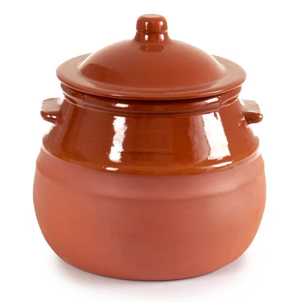 Casserole with Lid La Dehesa Baked clay 2 L 19 x 20,5 x 18 cm (4 Units)
