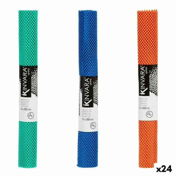 Neslystantis kilimėlis Kinvara Mėlyna Guma Plastmasinis 45 x 100 cm 45 x 0,01 x 100 cm 5 x 45 x 5 cm (24 vnt.)