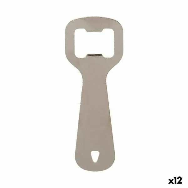Bottle opener Kinvara Silver Stainless steel 11 x 4 x 0,5 cm 11 x 18,5 x 0,05 cm (12 Units)