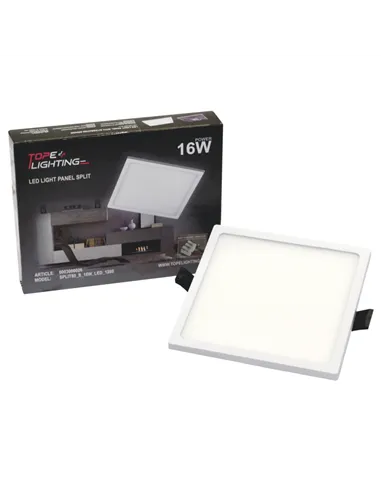 Recessed square LED panel "SPLIT" 16W