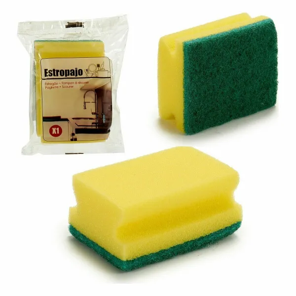 Pesusieni Keltainen Vihreä Synteettinen kuitu 4 x 9 x 6,5 cm (96 osaa)